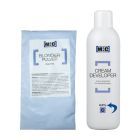 M:C Blondeerpoeder in zak blauw 500gr + Ontwikkelaar 4.0% 1000ml