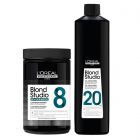 L&#039;Oréal Blond Studio Multi-Techniques Powder 500gr + Nutri-Developer 20VOL 1000ml
