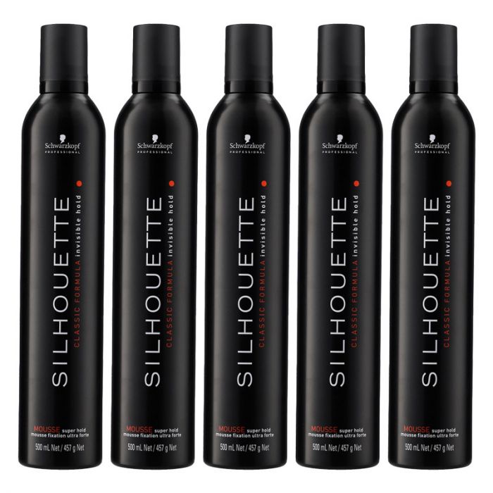 5x Schwarzkopf Silhouette Super Hold Mousse 500ml main product photo