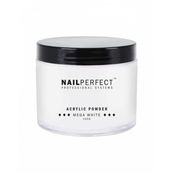 NailPerfect Acrylic Powder Mega White 100gr main product photo