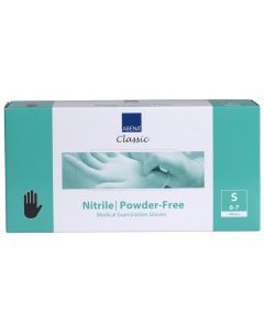 Abena Nitril-Handschoenen Classic poedervrij Maat S zwart 100st