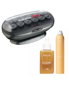 Babyliss PRO Krulset - 12 jumboroller + Elleure Modeler Olie 50ml + Haarlak 300ml