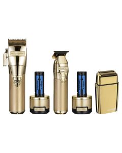 Babyliss PRO FXOne Skeleton gold + 4Artists FXOne clipper + 4Artists Gold Double Foil Shaver