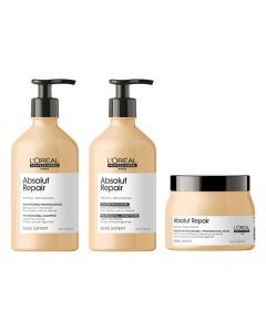 L&#039;Oréal Serie Expert Absolut Repair Gold Shampoo 500ml + Conditioner 500ml + Mask 500ml