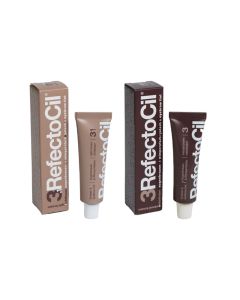 Refectocil Wenkbrauwverf 3.1 lichtbruin 15ml + Refectocil Wenkbrauwverf 3 natuurbruin 15ml