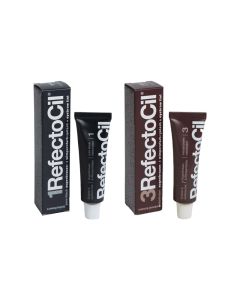 Refectocil Wenkbrauwverf 1 diep zwart 15ml + Refectocil Wenkbrauwverf 3 natuurbruin 15ml