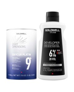 Goldwell Oxycur Platin Dust Free 500gr + Developer 6% 1000ml