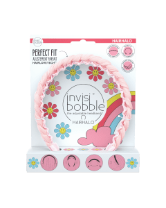 Invisibobble HairHalo Retro Dreamin Eat, Pink, and Be Merry