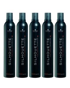 5x Schwarzkopf Silhouette Super Hold Mousse 500ml
